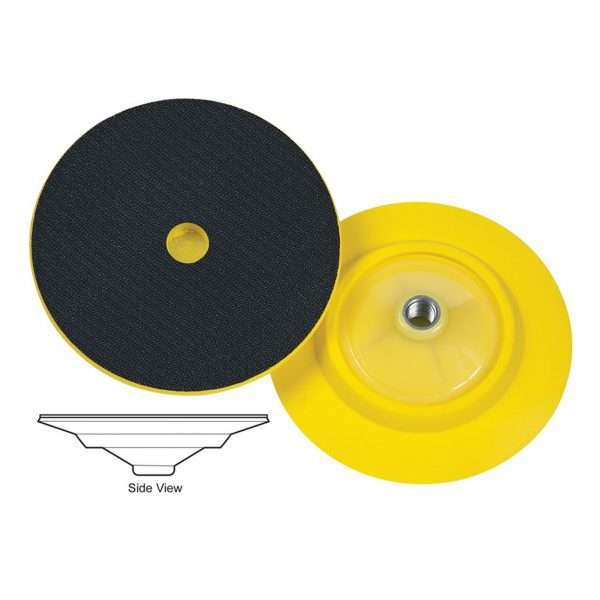 6'' Molded Rubber Back Up Plate With Yellow by Lake Country