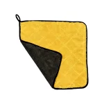 Super Plushed Microfiber Yellow Grey 800gsm 40x40