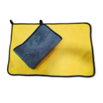 Yellow Grey Microfiber Towel 600gsm 40cm x 60cm