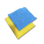 Edgeless Microfiber 2 Piece Dual Pile Microfiber  40 x 40 CM 400 GSM Yellow / Blue
